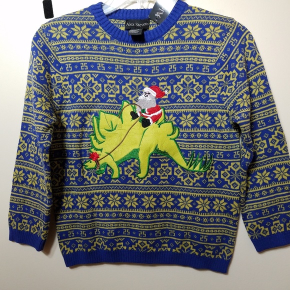 Alex Stevens Other - Ugly Chistmas sweater dinosaur santa NWT Small 8